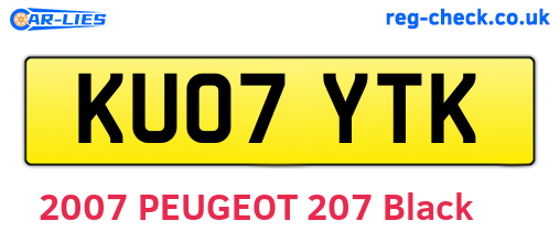 KU07YTK are the vehicle registration plates.