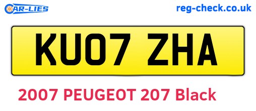 KU07ZHA are the vehicle registration plates.