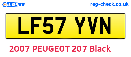 LF57YVN are the vehicle registration plates.