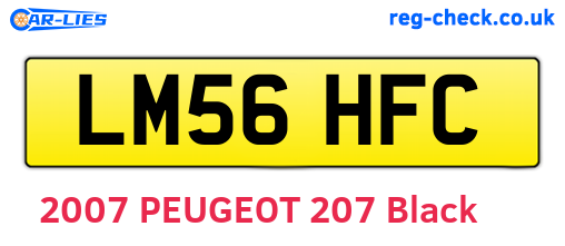 LM56HFC are the vehicle registration plates.