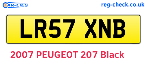 LR57XNB are the vehicle registration plates.