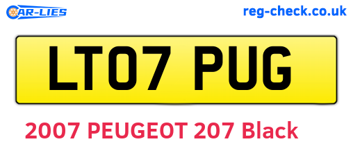 LT07PUG are the vehicle registration plates.
