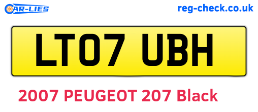 LT07UBH are the vehicle registration plates.