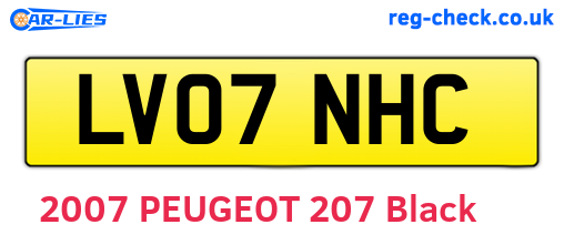 LV07NHC are the vehicle registration plates.