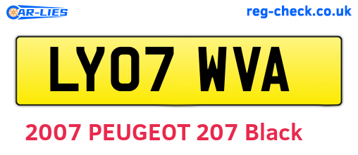 LY07WVA are the vehicle registration plates.