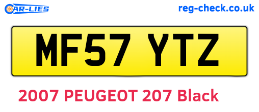 MF57YTZ are the vehicle registration plates.