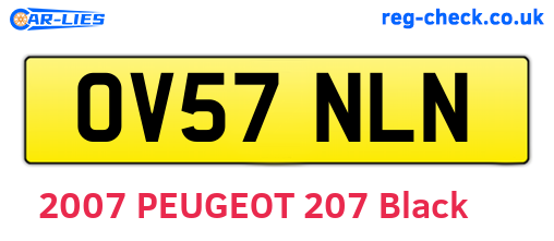OV57NLN are the vehicle registration plates.