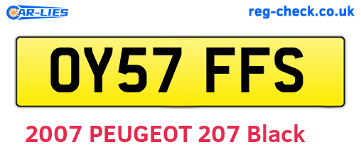OY57FFS are the vehicle registration plates.