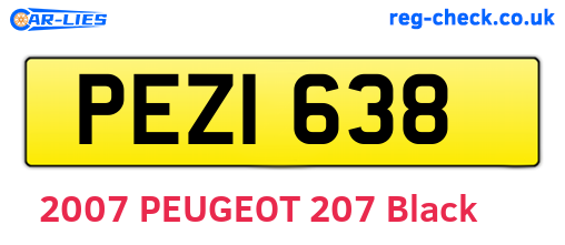 PEZ1638 are the vehicle registration plates.