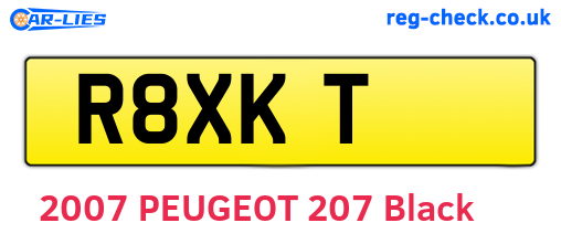 R8XKT are the vehicle registration plates.