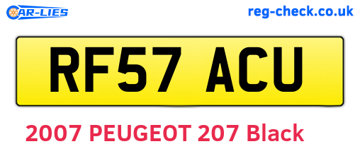 RF57ACU are the vehicle registration plates.