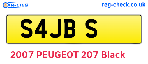 S4JBS are the vehicle registration plates.