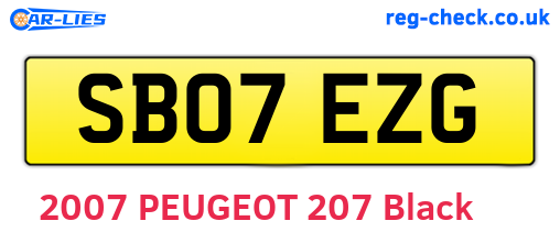 SB07EZG are the vehicle registration plates.