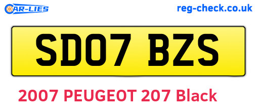 SD07BZS are the vehicle registration plates.