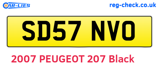 SD57NVO are the vehicle registration plates.