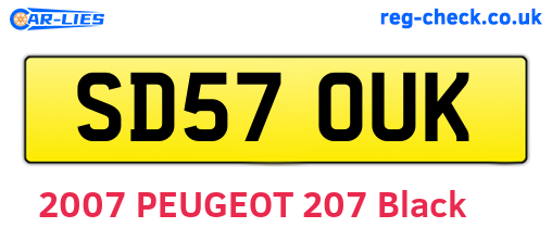 SD57OUK are the vehicle registration plates.
