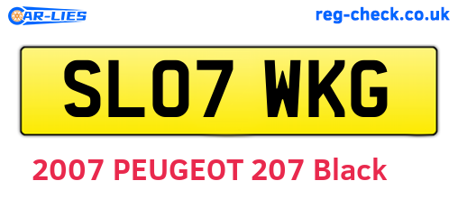 SL07WKG are the vehicle registration plates.