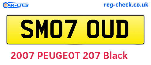 SM07OUD are the vehicle registration plates.