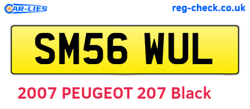 SM56WUL are the vehicle registration plates.