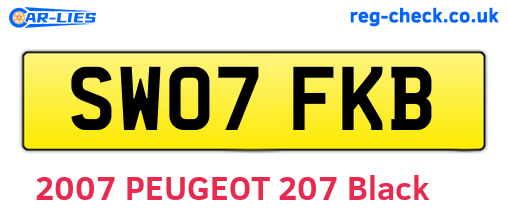 SW07FKB are the vehicle registration plates.