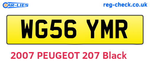 WG56YMR are the vehicle registration plates.