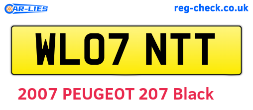 WL07NTT are the vehicle registration plates.