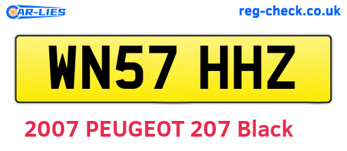 WN57HHZ are the vehicle registration plates.