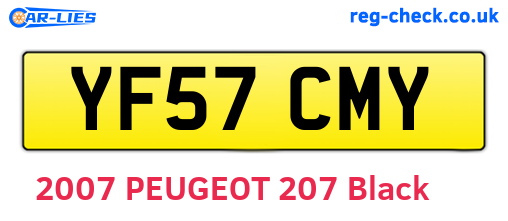 YF57CMY are the vehicle registration plates.