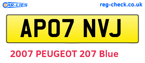AP07NVJ are the vehicle registration plates.