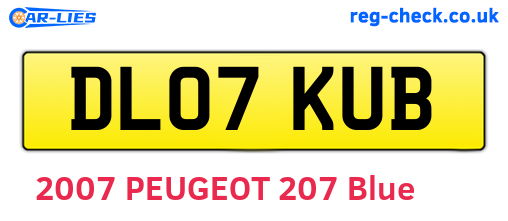 DL07KUB are the vehicle registration plates.