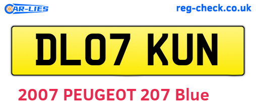 DL07KUN are the vehicle registration plates.