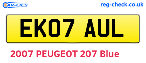 EK07AUL are the vehicle registration plates.