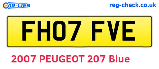 FH07FVE are the vehicle registration plates.