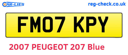 FM07KPY are the vehicle registration plates.