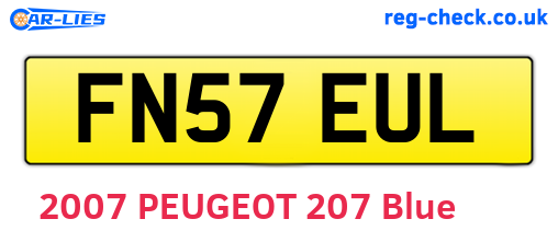 FN57EUL are the vehicle registration plates.