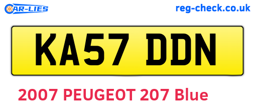 KA57DDN are the vehicle registration plates.