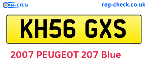 KH56GXS are the vehicle registration plates.