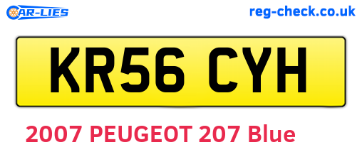 KR56CYH are the vehicle registration plates.