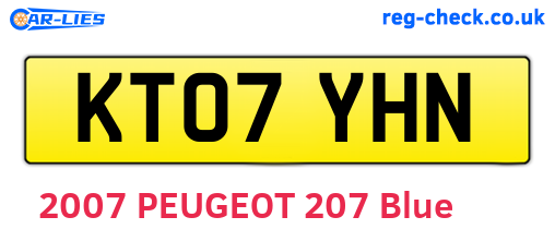 KT07YHN are the vehicle registration plates.