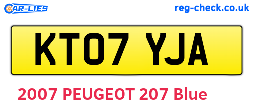 KT07YJA are the vehicle registration plates.