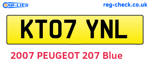 KT07YNL are the vehicle registration plates.