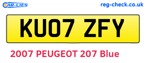 KU07ZFY are the vehicle registration plates.