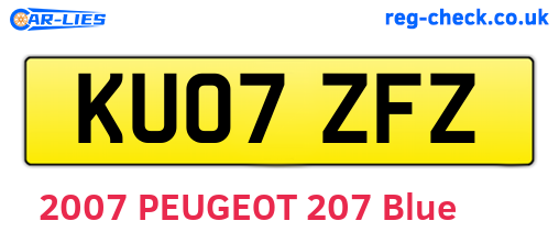 KU07ZFZ are the vehicle registration plates.