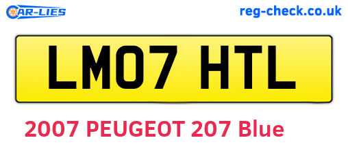 LM07HTL are the vehicle registration plates.