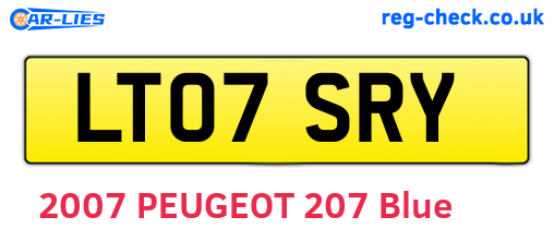 LT07SRY are the vehicle registration plates.