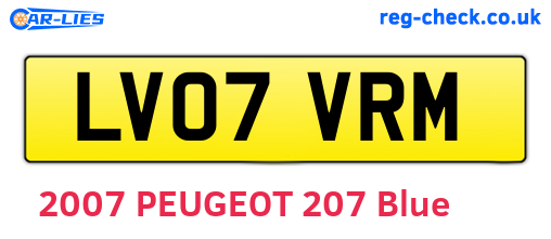 LV07VRM are the vehicle registration plates.