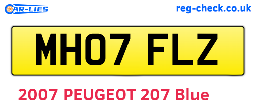 MH07FLZ are the vehicle registration plates.