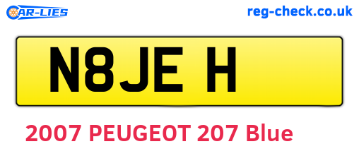 N8JEH are the vehicle registration plates.