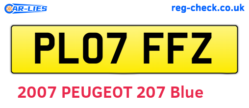 PL07FFZ are the vehicle registration plates.