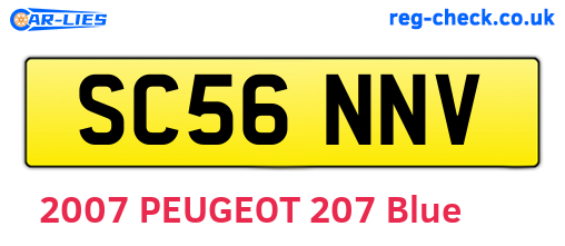 SC56NNV are the vehicle registration plates.